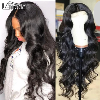 

30Inch Lace Closure Wig Body Wave Human Hair Wigs For Women Pre Plucked Lace Front Wig 150% Density Lemoda Brazilian Hair Wig