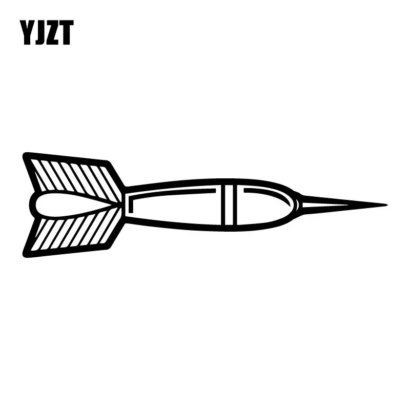 YJZT 17 7 см * 5 автостайлинг дротики наклейки виниловые черные/серебряные красивые