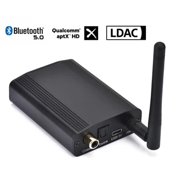 

CSR8675 Bluetooth 5.0 24Bit/96K Aptx Aptx-HD LDAC Digital Audio Receiver Hifi Coaxial Optical SPDIF Wireless Adapter