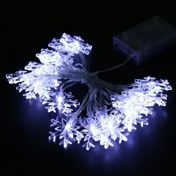 

1.5M10 Light Christmas LED Curtain Light Snowflake String Window Fairy Light Garland Party Holiday Bedroom Decorative Lighting