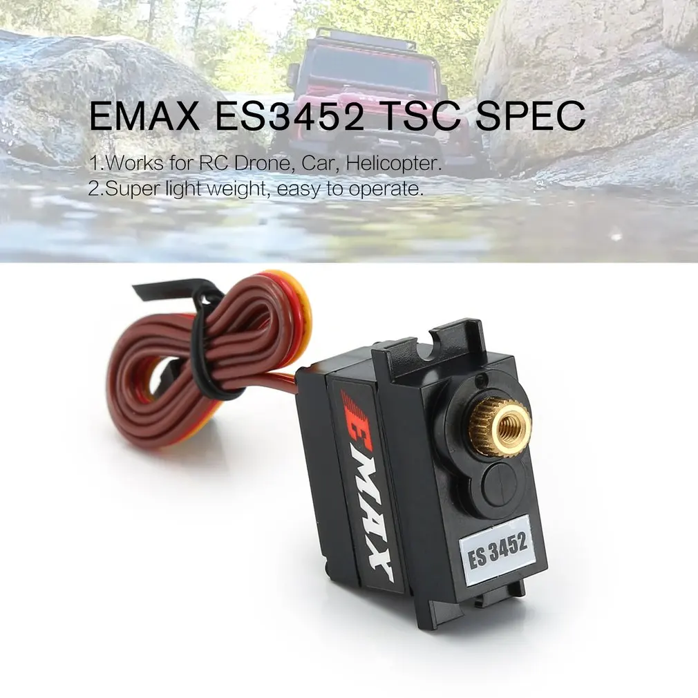 EMAX ES3452 TSC SPEC 6,0 V Водонепроницаемая металлическая Шестерня цифровой сервопривод для Traxxas TRX4 RC грузовик RC запчасти и аксессуары