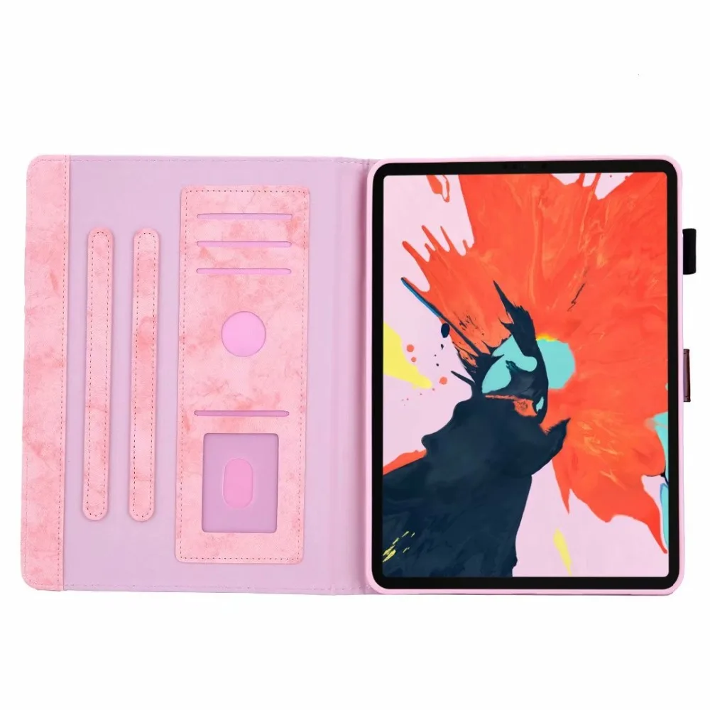 Модный чехол для планшета для IPad Pro 11 дюймов чистый цвет PU кожаный чехол-кошелек для IPad Pro 11 дюймов Чехол Funda+ ручка