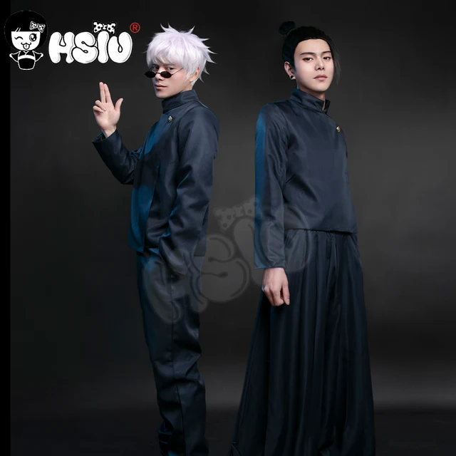$ Gojo Satoru Geto Suguru Cosplay Costume Anime Jujutsu Kaisen Cosplay HSIU Brand School+Free earrings/free sunglasses