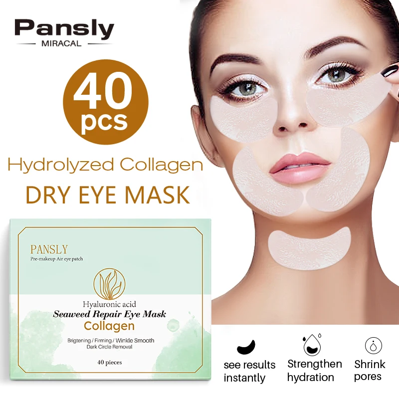 

3D Freeze Dried Collagen Eye Mask Anti Wrinkle Remove Eye Bags Dark Circles Under Eye Patches Firming Lift Hyaluronic Acid Mask