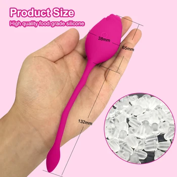Wireless Rose Vibrator Female Toy Tongue Licking G-Spot Simulator Vaginal Ball Love Egg Vibrating Adults Sex Toys for Women 18 4