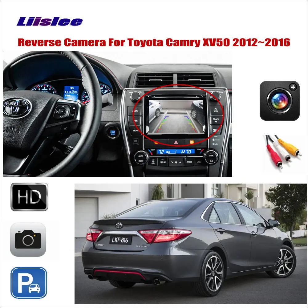 

For Toyota Camry XV50 2012-2016 Car Reverse Rearview Camera OEM Monitor RCA Adapter AUTO HD CCD SONY III CAM
