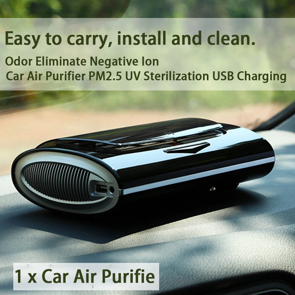 

Office Universal HEPA Filter Vehicle Oxygen Bar Negative Ion Low Noise Odor Eliminate Car Air Purifier Home UV Sterilization