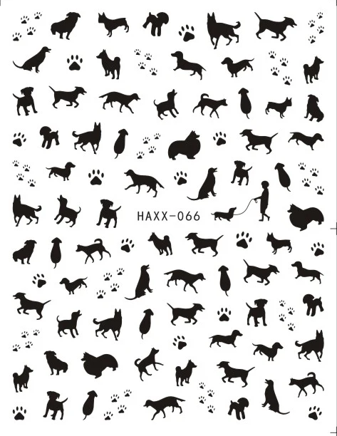 Новейшая 3d наклейка для дизайна ногтей dream fold CATS SOLO nail-111 Переводные картинки инструмент DIY Инструменты для украшения ногтей - Цвет: Haxx-66 BLack