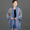 Autumn Winter New Cashmere Pashmina Scarves Female Warm Long Blanket Thick Shawls Travel All-match Gold Thread Embroider Wraps 4