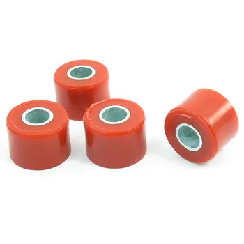 

4 Pcs Motorcycle Plastic Shell Shock Absorber Bushings Part Red