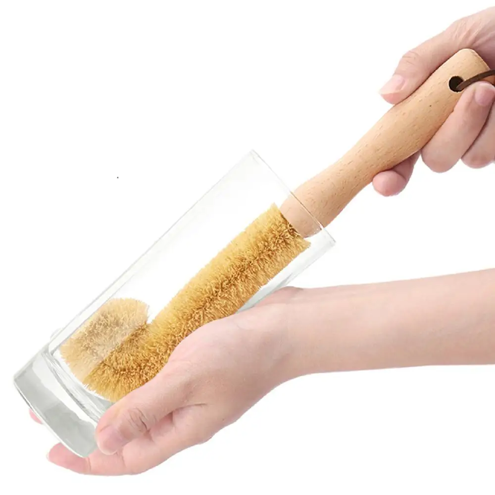 

Bottle Cleaning Brush, Durable Beechwood Handle, Dense Natural Coconut Fibre, Hangable Storge, Easily Cleans Washing Brush