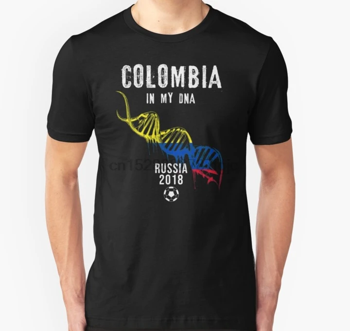 Мужская футболка Колумбия ДНК для футбольной команды 2018 унисекс wo футболки Топ |