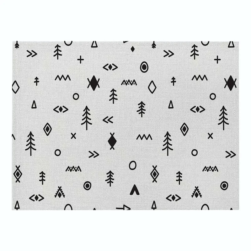 Cotton and linen Fuwatacchi в полоску, черно-белый обеденный стол, кухонная салфетка-подставка, Декор, обеденный коврик, аксессуары, столовая посуда, коврик - Цвет: Cotton and linen