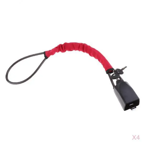 Universal Car Vehicle Anti-theft Steel Locking Steering Wheel Lock Strap 4x