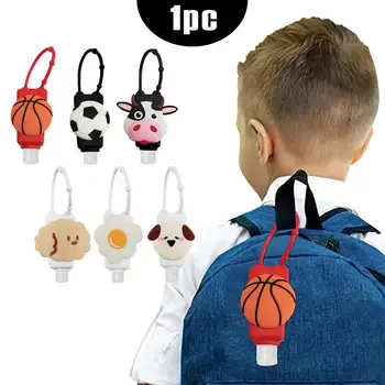 

Cartoon Silicone Bottle Keychain Hand Washing Gel Dispensing Cases Keychain Hand Sanitizer School Bag Keychain 30ml