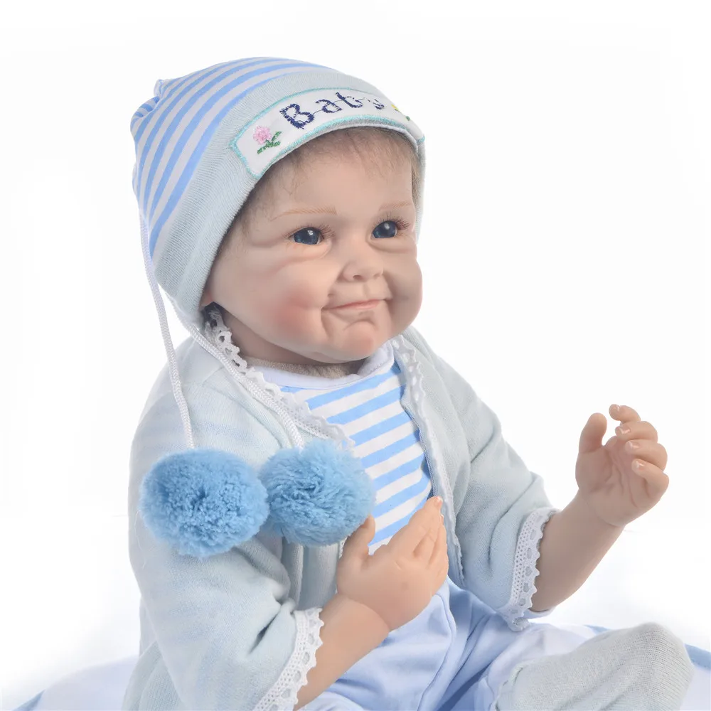 Bebe reborn boy куклы 55 см Силиконовые reborn baby doll l. o. l реалистичные младенец мальчик boneca reborn сюрприз подарки NPKDOLL