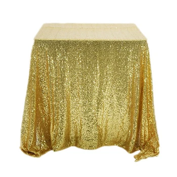 

Gold Glitter Tablecloth Square Embroidered Sequins Tablecloth Embroidered Tablecloth Party Table Decorations Shiny Tablecloth