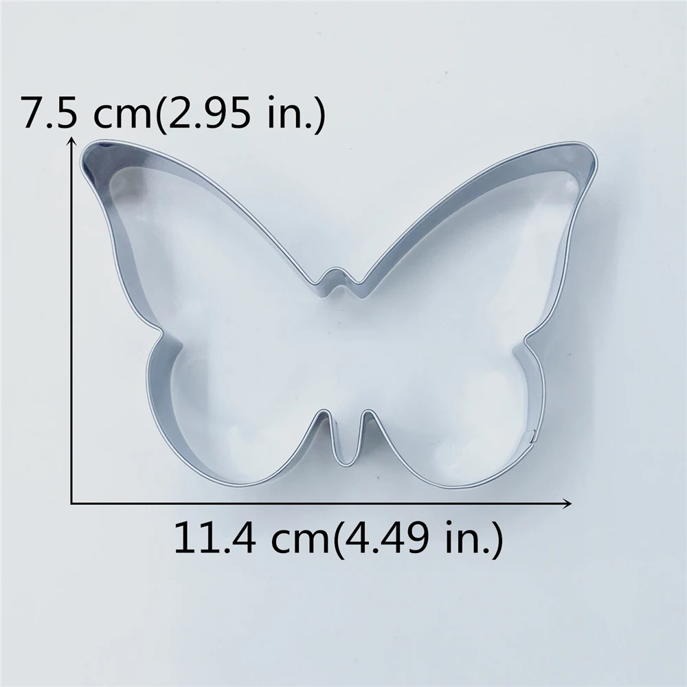Spring Butterfly Cookie Cutter 11.4 cm Mother's Day Easter Biscuit Fondant Bread Mold Stainless Steel KENIAO cookie cutter baking mold cookie mould fondant cutter pastry cutter
