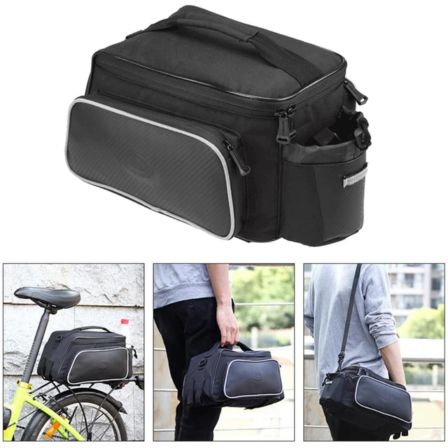multifunktionale geräumige Gepäckträgersatteltasche-Koffer inkl. Getränkehalter, E-Bike-Fahrradkoffer 1