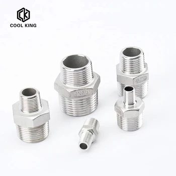 

CK 1/8" 1/4" 3/8" 3/4" 1" 1-1/4” BSP Male Thread 304 Stainless Steel Pipe Fitting Reducer Hex Nipple Connector Ada DN8 - DN32