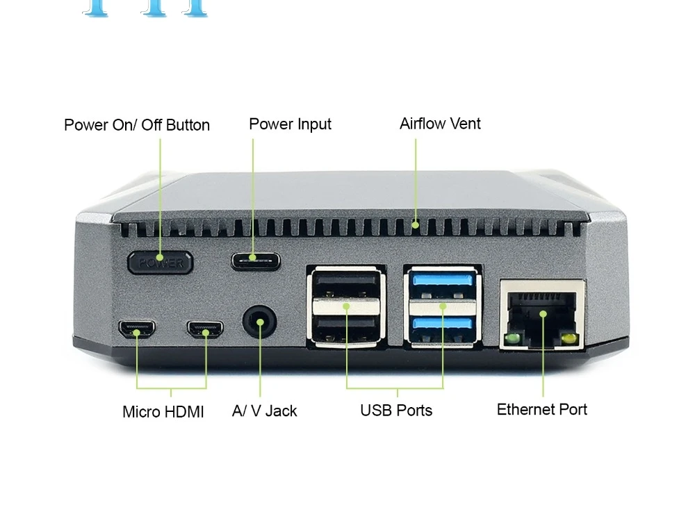 Raspberry Pi 4 B ARGON ONE+ алюминиевый чехол Корпус адаптера пластины Охлаждающие вентиляторы