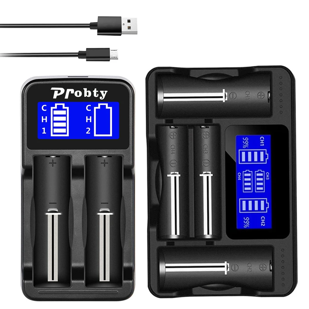 Интеллектуальное зарядное устройство 18650 с ЖК-дисплеем USB 18490 18350 17670 17500 16340(RCR123) 14500