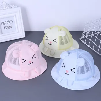 

Baby summer hat spring new fashion baby net hat cartoon breathable fisherman hat lovely girl Princess Hat