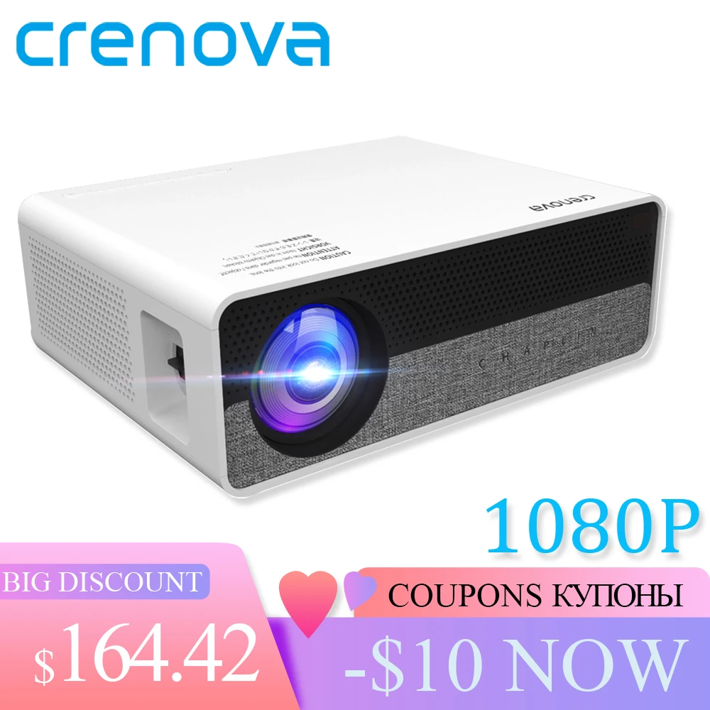 CRENOVA новейший Full HD 1080P с физическим разрешением Android 8 0 OS видео проектор 5G WIFI