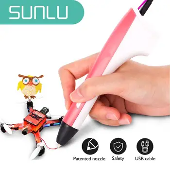 

SUNLU 3D Pen For Kids-Adults With 2 Free 1.75mm Filament Modern Arts And Crafts Tool SUNLU Newest 3D Pens -Blue Color