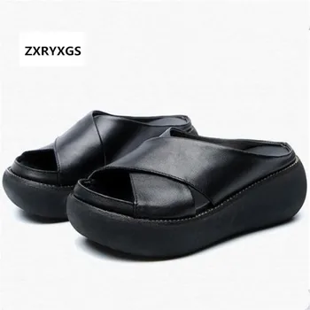 

High Quality Pu Summer Slippers Sandals Platform Shoes Woman Wedges Slippers 2020 New Best-selling Large Size Women Sandals
