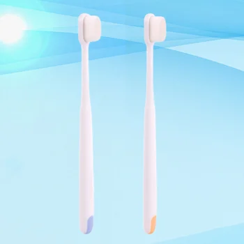 

2Pcs Dense Bristle Toothbrushes Postpartum Superfine Toothbrushes Oral Cleaning Brushes Oral Care Tool (Blue, Orange)