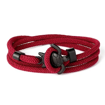 Outdoor Camping Rescue Emergency Rope Bracelet Ladies Black Turtle Bracelet Adjustable Milan Rope Bracelet Men's Handsome Gift