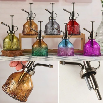 

Plant Mister Glass Watering Spray Bottle Watering Can Retro High-Atomization Nozzle Sealed Leak-Proof for Garden Plants Flower