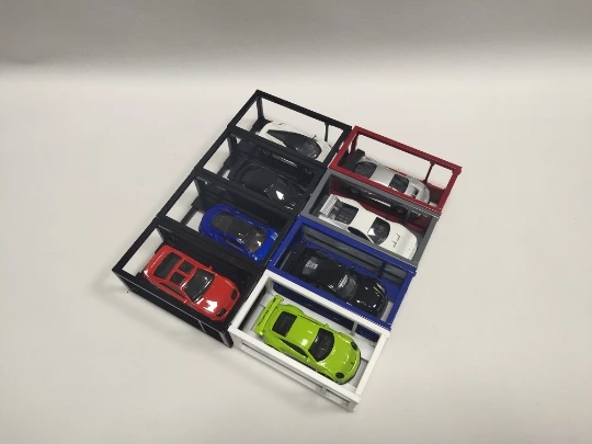  1/64 model car rack maintenance scene props garage parking lift ABS material shelf