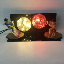 Двойной Dragon Ball Вегета Goku kamehameha лампы светодиодные Dragon Ball Z Led Электрический Ночной светильник Настольная лампа для Спальня Xmas игрушка в подарок