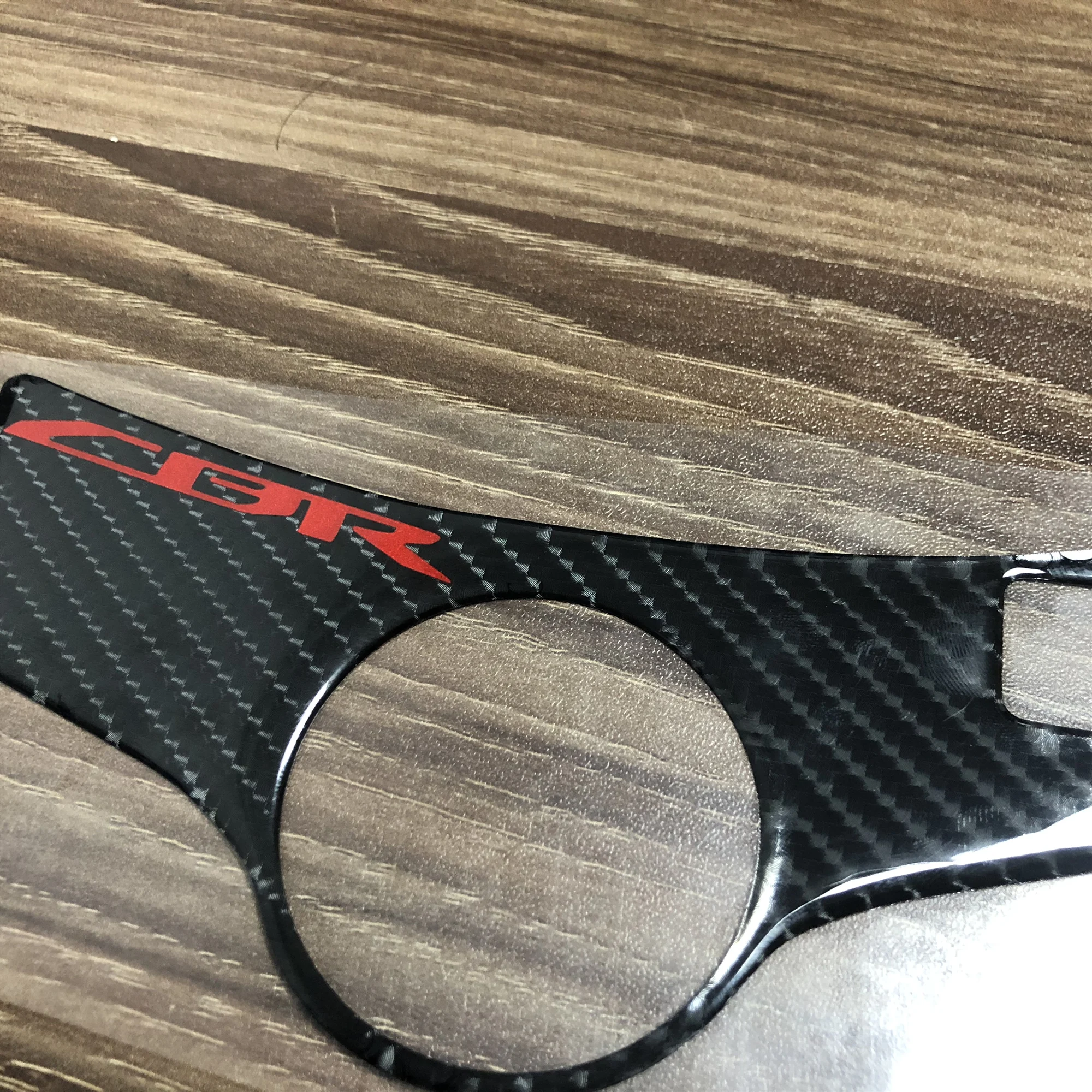 Для CBR600 F4 F4i 99-07 наклейка тройное дерево топ зажим верхний передний конец ручка хомут крышка углеродное волокно 3D Мотоцикл Защита Наклейка