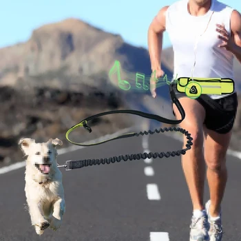

Hands Free Dog Leash Reflective Pet Elastic Belt Running Dog nylon Leash Set Collar Pet Accessories Puppy Dog Harness Leash