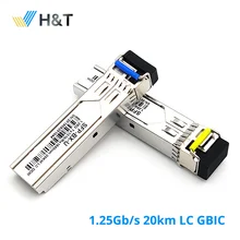 1,25 ГБ/сек. 20 км LC sfp Волокна Горячие Подключаемый модуль BiDi 1310nm/1550nm 20 км WDM модулем программирования в производственных условиях LC коммутатор совместим