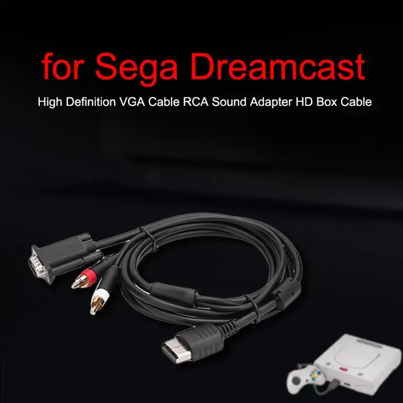 Высокое разрешение VGA кабель RCA звук адаптер HD коробка кабель для sega Dreamcast