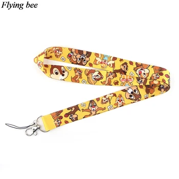 

Flyingbee Squirrel Lanyard Keychain Lanyards for keys Badge ID Mobile Phone Rope Neck Straps Accessories Gifts X0875