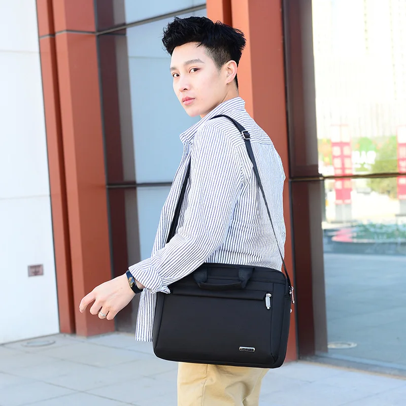 

Men's Business Casual Hand Computer Bag Oxford Cloth Waterproof Lightweight Fashion Shoulder Business Briefcase Stylish GUY'S Ba