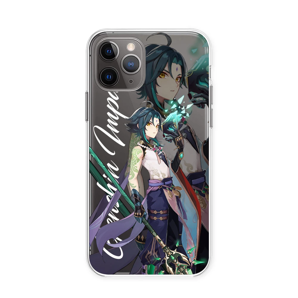 Hot Genshin Impact Transparent Mobile Phone Case For IPhone 13 12 11 Pro Max Xs X Xr 7 8 Plus Personality DIY Desin Clear Cover