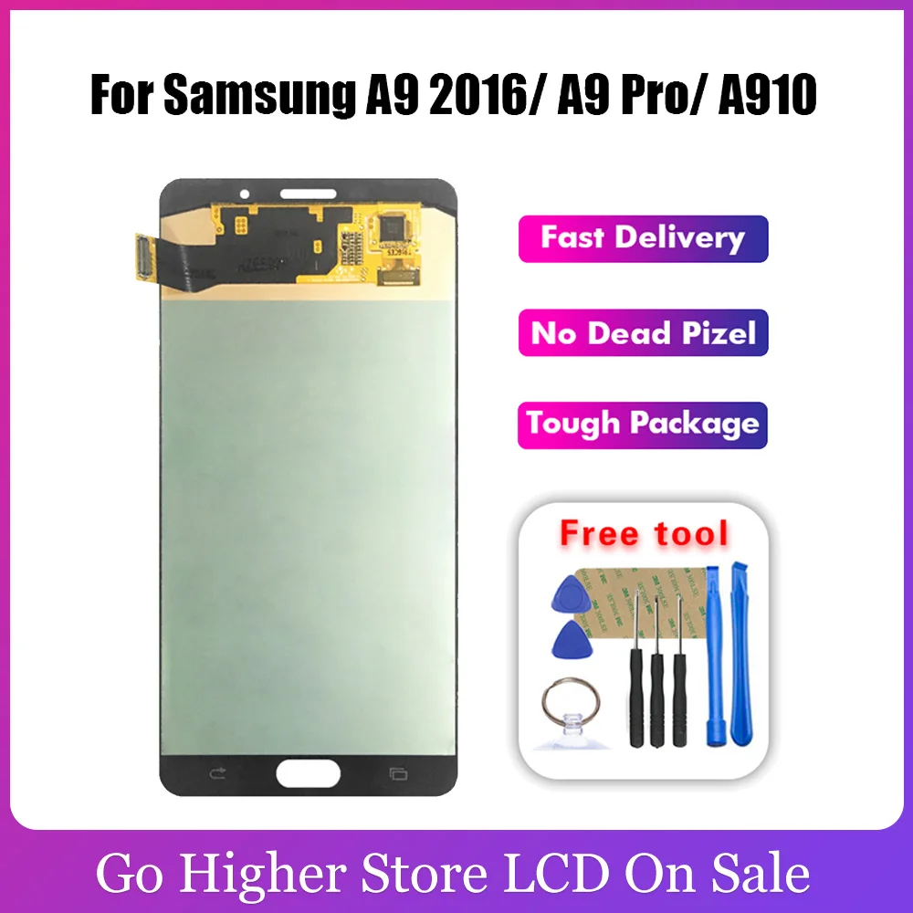 ЖК-дисплей для Samsung Galaxy A9 Pro 2016 A910 A9100 A910F SM-A9100 сенсорный экран дигитайзер в сборе