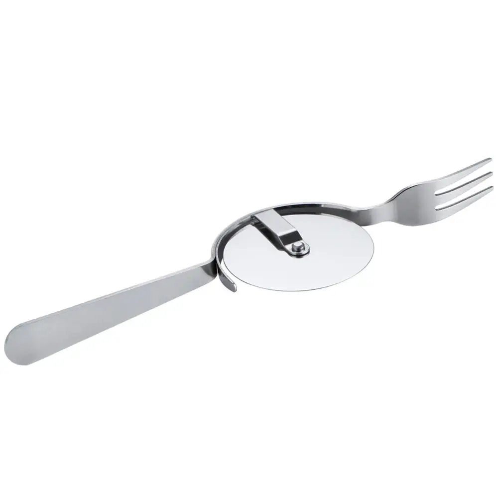 Stainless Steel Pizza Wheel Fork Cut Tools Household Pizza Knife Cake Tools Wheel Use For Waffle Cookies