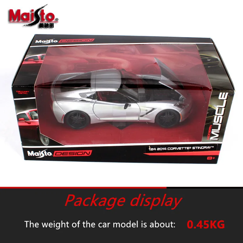 Maisto 1:24 Corvette литой под давлением металлический сплав модель автомобиля литье под давлением модель автомобиля моделирование автомобиля украшение коллекция Подарочная игрушка