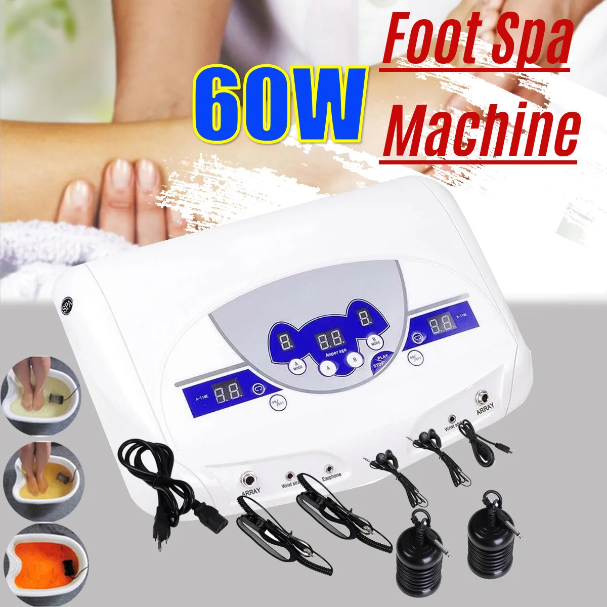New Blood Circulation Dual Detox Foot Spa/Ion Foot Detox Spa Bath/Ionic