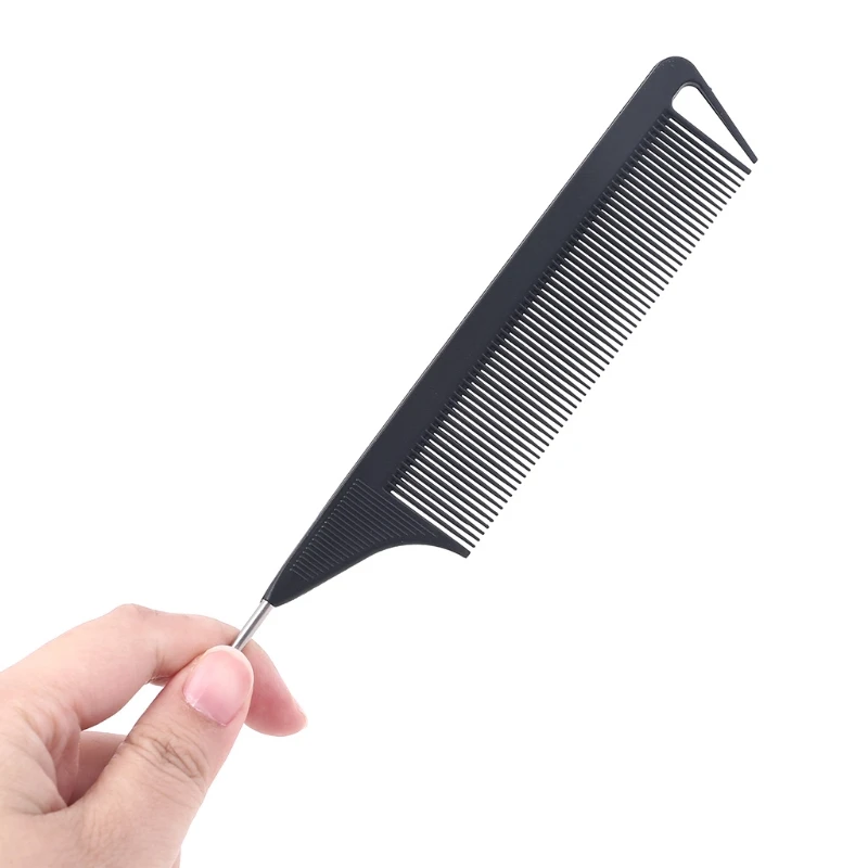 1Pc Pro Black Fine tooth Metal Pin Hairdressing Hair Style Rat Tail