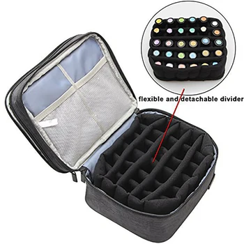 

Makeup Nail Varnish Compartments Carrying Double Layer Travel Storage Case Perfume Essential Oil Bag Portable Large Holder
