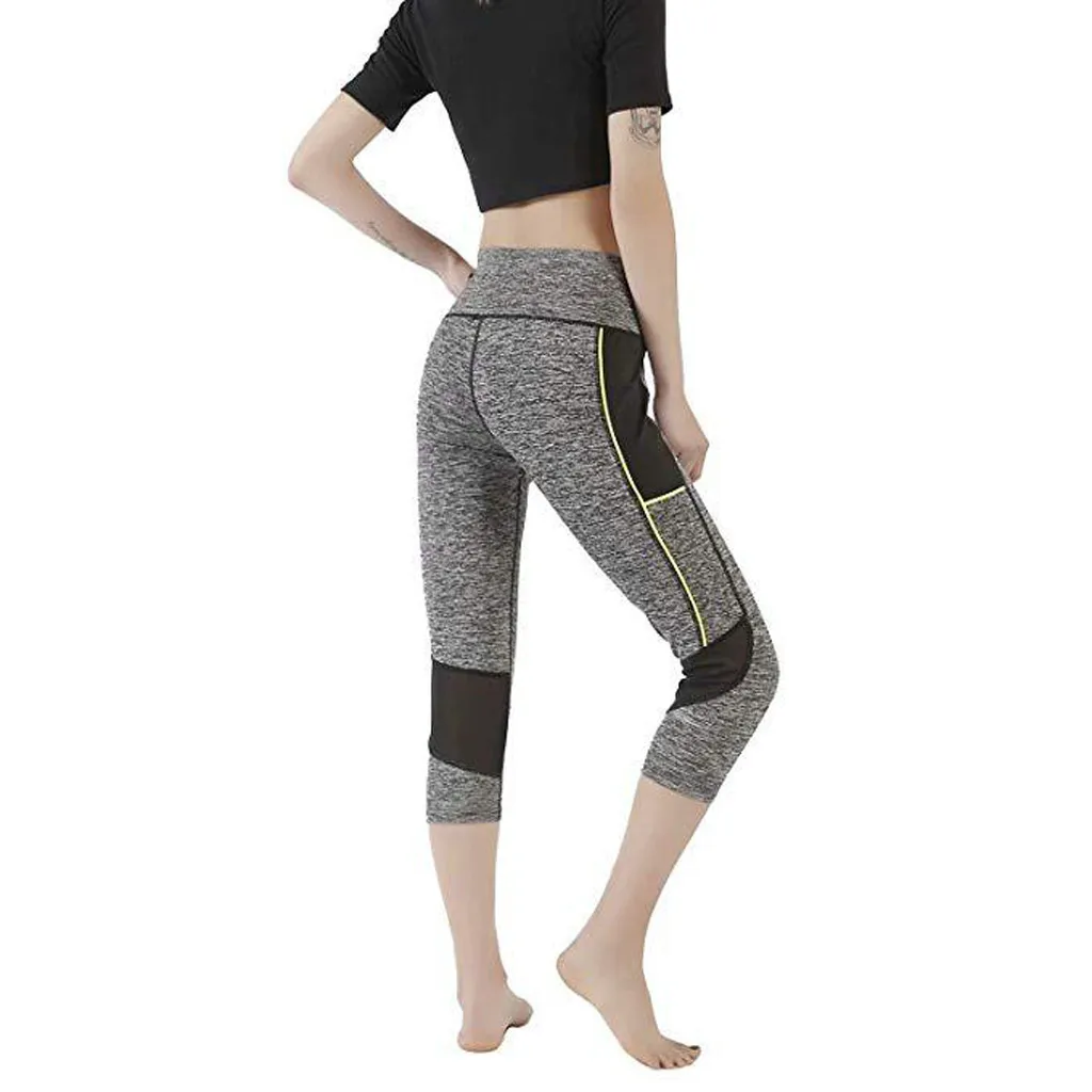Women's Yoga Pants Push Up Stretch Yoga Legggings Mesh patchwork Women pants for women Push Up Plus Size Fitness Yoga Pants 09
