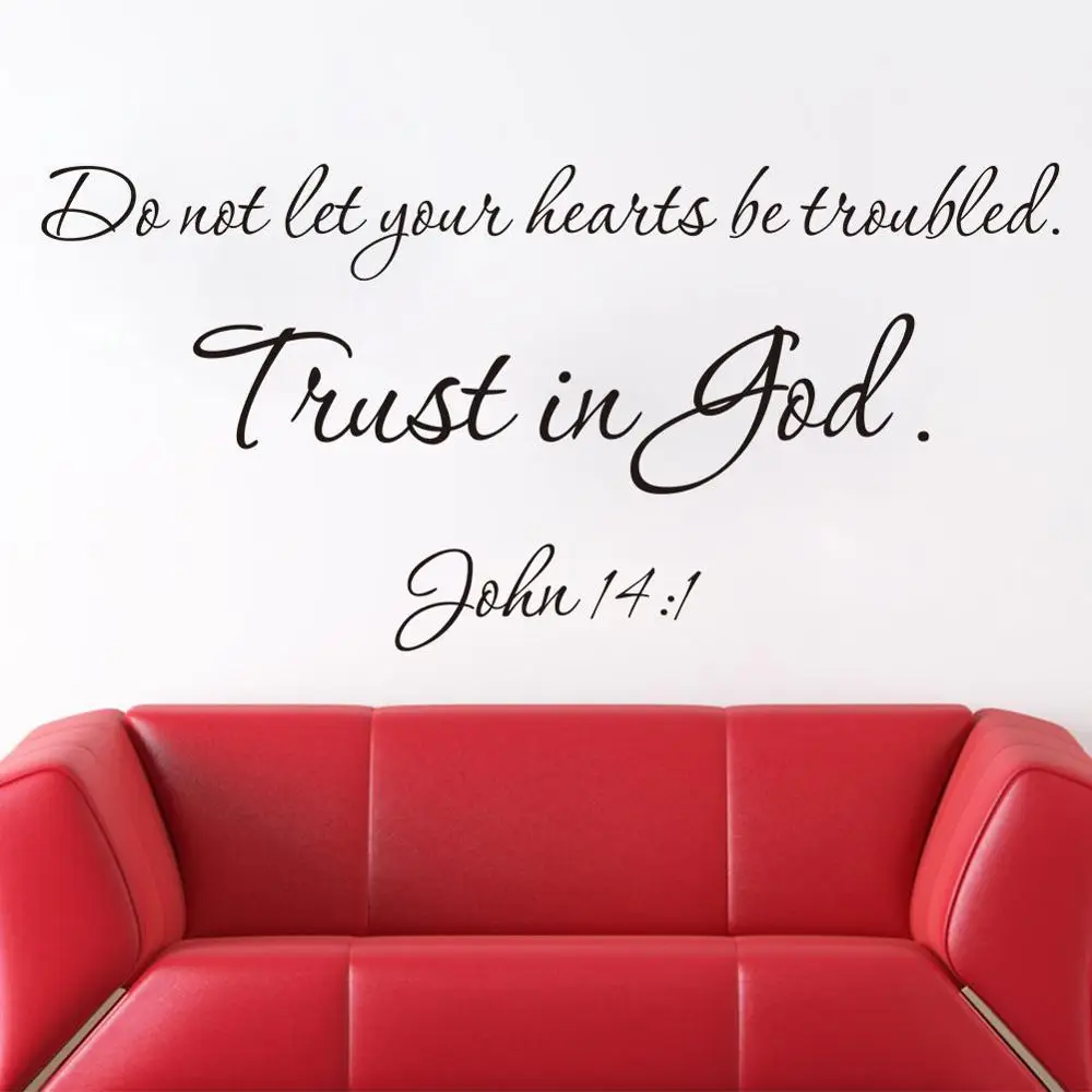 The World truth bible quote trust is god removable vinyl home decals Wall stickers christian family bless pray words mural hot
